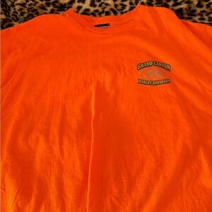 Harley-Davidson Orange Grand Canyon Logo Short Sleeve Tee